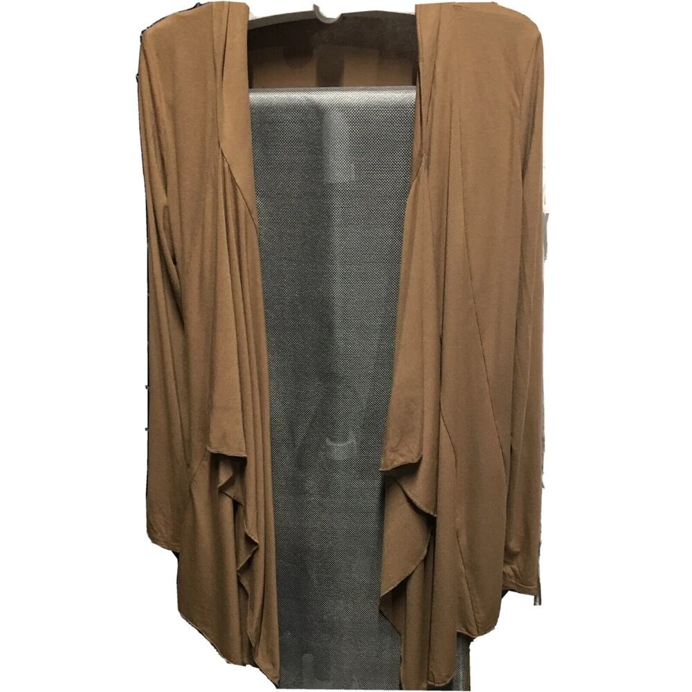 Urban CoCo Women's Drape Front Open Cardigan Long Sleeve Irregular Hem Size M - Picture 2 of 7